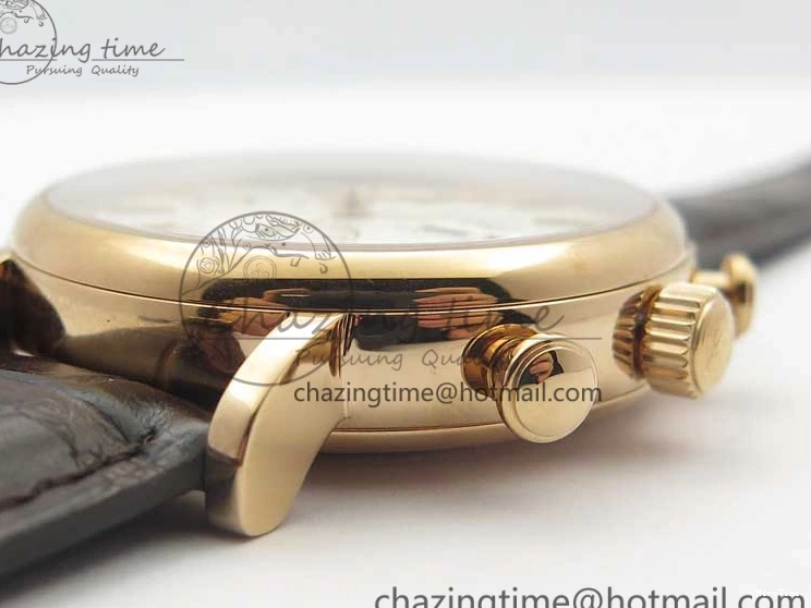 MIROTIME 0711 Efficient Portofino Chrono RG ZF 1:1 Best Edition White Dial on Brown Leather Strap A 7151